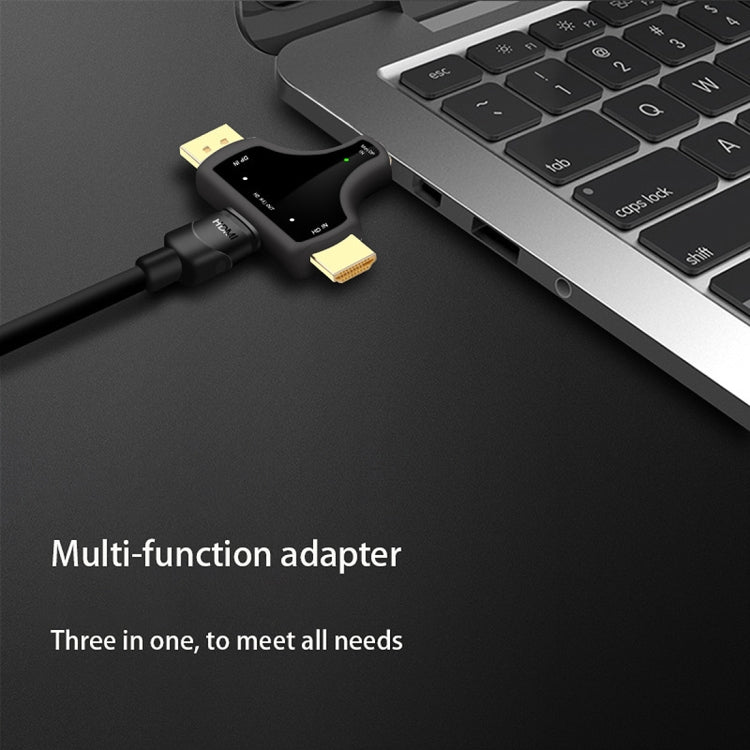 D62A DisplayPort + Mini DP + HDMI オス to HDMI メス 3-in-1 アダプター, D62A