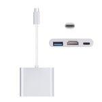 USB-C / Type-C 3.1 オスからUSB-C / Type-C 3.1 メス＆HDMI メス＆USB 3.0 メスアダプター、Type-C+USB+HDMI (J)、Type-C+USB+HDMI (G)、Type-C+USB+HDMI (B)、Type-C+USB+HDMI (S)