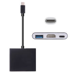 USB-C / Type-C 3.1 オスからUSB-C / Type-C 3.1 メス＆HDMI メス＆USB 3.0 メスアダプター、Type-C+USB+HDMI (J)、Type-C+USB+HDMI (G)、Type-C+USB+HDMI (B)、Type-C+USB+HDMI (S)