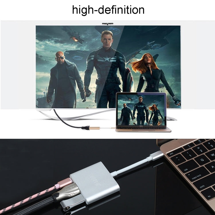 USB-C / Type-C 3.1 オスからUSB-C / Type-C 3.1 メス＆HDMI メス＆USB 3.0 メスアダプター、Type-C+USB+HDMI (J)、Type-C+USB+HDMI (G)、Type-C+USB+HDMI (B)、Type-C+USB+HDMI (S)