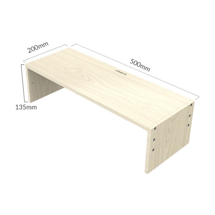 ORICO MSR-02-WD-BP 木目調 コンピューターモニターホルダー、サイズ：50 x 20 x 13.5cm