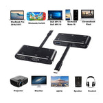 V126 USB-C / Type-C オスからPD＋HDMI＋VGA＋オーディオ＋USB 3.0 メス 5-in-1 コンバーター、5-in-1