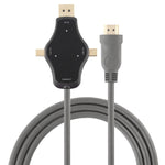D65A 1.8m DisplayPort入力＆Mini DP入力＆USB-C / Type-C入力からHDMI 4K出力ビデオアダプターケーブル、D65A
