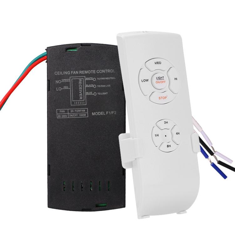 ユニバーサルシーリングファンランプリモコンキット 85-265V タイミングワイヤレス制御スイッチ 風速調整送信機受信機