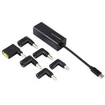 ノートパソコン用電源アダプター 65W USB-C / Type-C コンバーター 6-in-1 電源アダプター