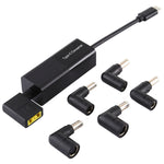 ノートパソコン用電源アダプター 65W USB-C / Type-C コンバーター 6-in-1 電源アダプター