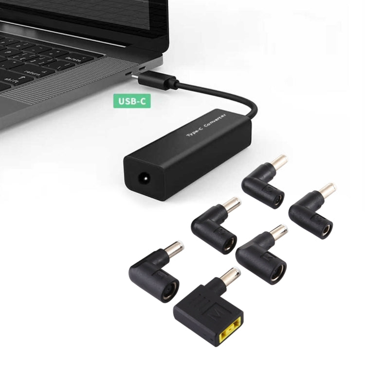 ノートパソコン用電源アダプター 65W USB-C / Type-C コンバーター 6-in-1 電源アダプター