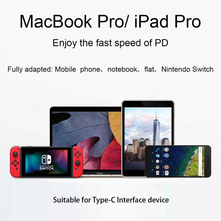 ノートパソコン用電源アダプター 65W USB-C / Type-C コンバーター 6-in-1 電源アダプター