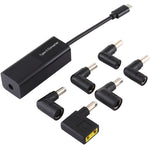 ノートパソコン用電源アダプター 65W USB-C / Type-C コンバーター 6-in-1 電源アダプター