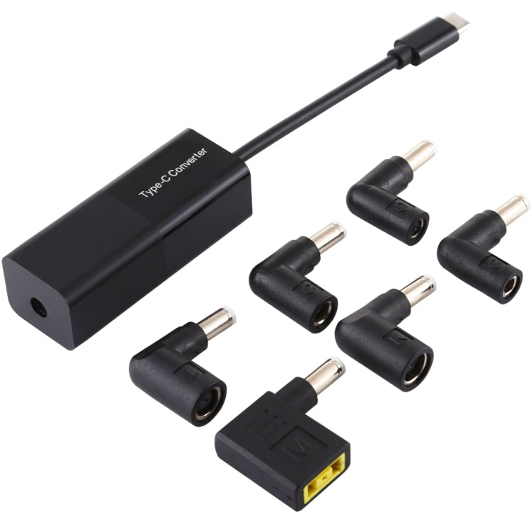 ノートパソコン用電源アダプター 65W USB-C / Type-C コンバーター 6-in-1 電源アダプター