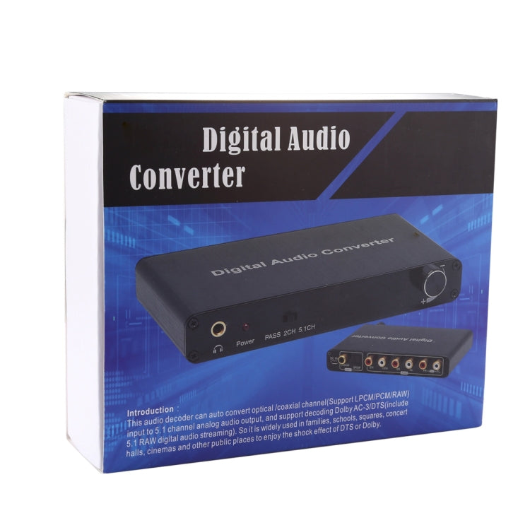 2CH デジタルオーディオデコーダーコンバーター 光Toslink SPDIF 同軸対応 ホームシアター / PS4 / PS3 / XBOX360用、音量調節対応、AC-3、DTS対応