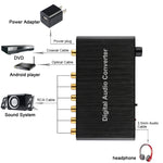 2CH デジタルオーディオデコーダーコンバーター 光Toslink SPDIF 同軸対応 ホームシアター / PS4 / PS3 / XBOX360用、音量調節対応、AC-3、DTS対応