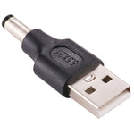 10個セット 5.5 x 2.1mm オスからUSB 2.0 オス DC電源プラグコネクター、5.5 x 2.1mm