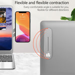 Universal Pasteable Aluminum Alloy Laptop Expansion Bracket Magnetic Suction Mobile Phone Bracket, Silver