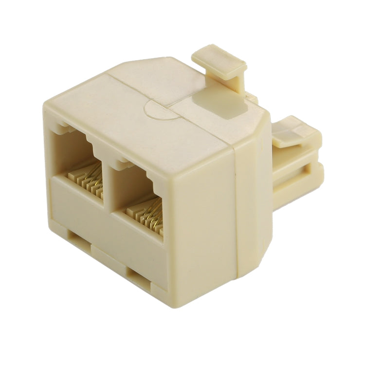 RJ11デュアルポート デスクトップ電話延長ケーブルエクステンダーコネクターアダプター、2 RJ11メスからRJ11オス