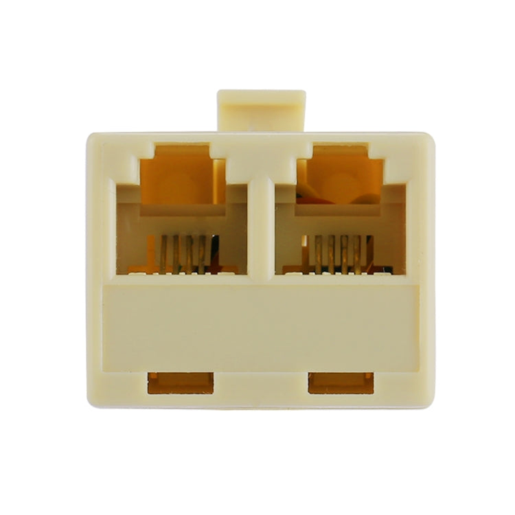 RJ11デュアルポート デスクトップ電話延長ケーブルエクステンダーコネクターアダプター、2 RJ11メスからRJ11オス