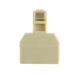 RJ11デュアルポート デスクトップ電話延長ケーブルエクステンダーコネクターアダプター、2 RJ11メスからRJ11オス