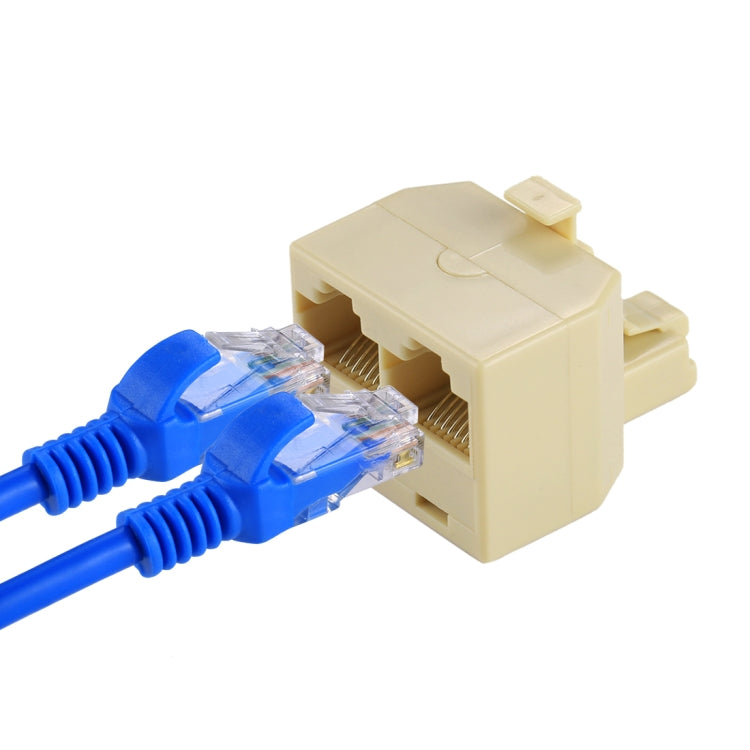 RJ45デュアルポートLANイーサネットコネクタネットワークアダプター、2 RJ45メスからRJ45オス