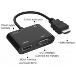 Onten 5165HV HDMIからHDMI + VGAアダプター、5165HV