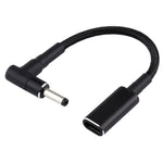 PD 100W 18.5-20V 4.0 x 1.35mmエルボーからUSB-C / Type-Cアダプター ナイロン編組ケーブル