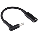PD 100W 18.5-20V 4.0 x 1.35mmエルボーからUSB-C / Type-Cアダプター ナイロン編組ケーブル