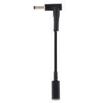 PD 100W 18.5-20V 4.0 x 1.35mmエルボーからUSB-C / Type-Cアダプター ナイロン編組ケーブル