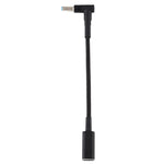 PD 100W 18.5-20V 4.5 x 0.6mm エルボー型 USB-C / Type-C アダプター ナイロン編組ケーブル HP用、4.5 x 0.6mm