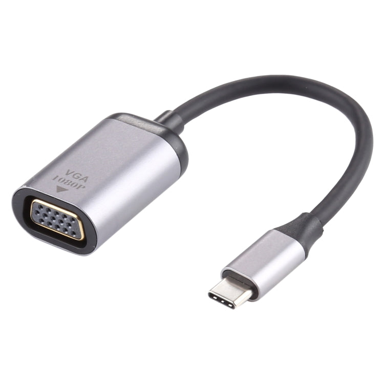 1080P VGA メス to Type-C / USB-C オス 接続アダプターケーブル、VGA メス to Type-C オス