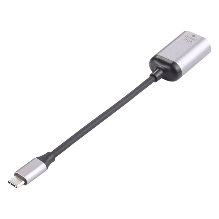 1080P VGA メス to Type-C / USB-C オス 接続アダプターケーブル、VGA メス to Type-C オス