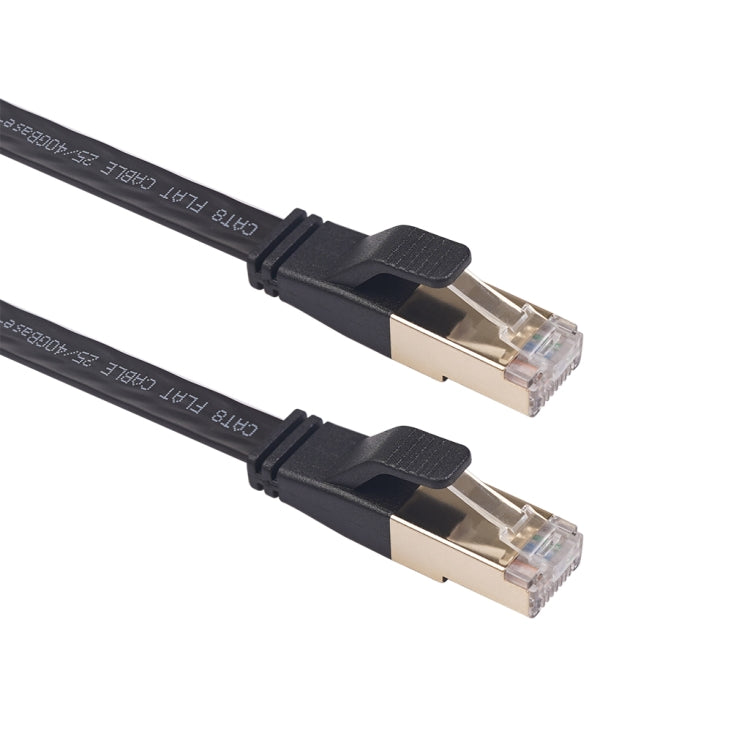 CAT8-2 二重シールド CAT8 フラットネットワークLANケーブル 長さ：15m