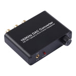 192KHz DAC コンバーター HD HIFI 光デジタル to RCA＋3.5mm ヘッドホン 5.1チャンネル デジタルオーディオコンバーター 音量調節付き、192KHz DAC
