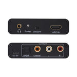 192KHz ARC オーディオエクストラクター HDMI ARC to SPDIF＋同軸＋L/R コンバーター オーディオリターンチャンネルアダプター、192KHz ARC