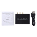 192KHz ARC オーディオエクストラクター HDMI ARC to SPDIF＋同軸＋L/R コンバーター オーディオリターンチャンネルアダプター、192KHz ARC