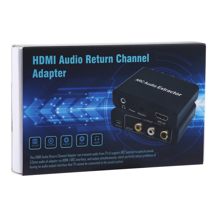192KHz ARC オーディオエクストラクター HDMI ARC to SPDIF＋同軸＋L/R コンバーター オーディオリターンチャンネルアダプター、192KHz ARC