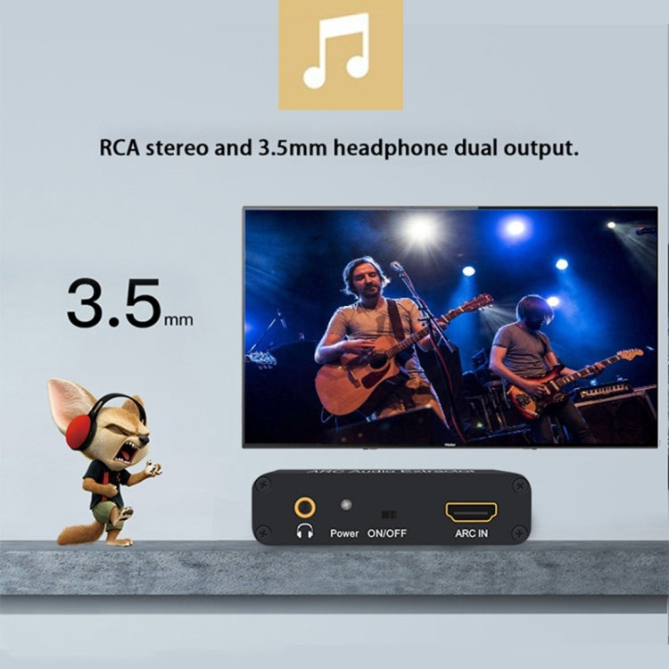 192KHz ARC オーディオエクストラクター HDMI ARC to SPDIF＋同軸＋L/R コンバーター オーディオリターンチャンネルアダプター、192KHz ARC