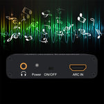 192KHz ARC オーディオエクストラクター HDMI ARC to SPDIF＋同軸＋L/R コンバーター オーディオリターンチャンネルアダプター、192KHz ARC