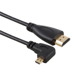 50cm 4K HDMI オス to マイクロ HDMI 左角度 オス 金メッキコネクター アダプターケーブル、50cm 左角度