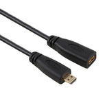 30cm 1080P マイクロHDMI メス-オス 金メッキコネクターアダプターケーブル