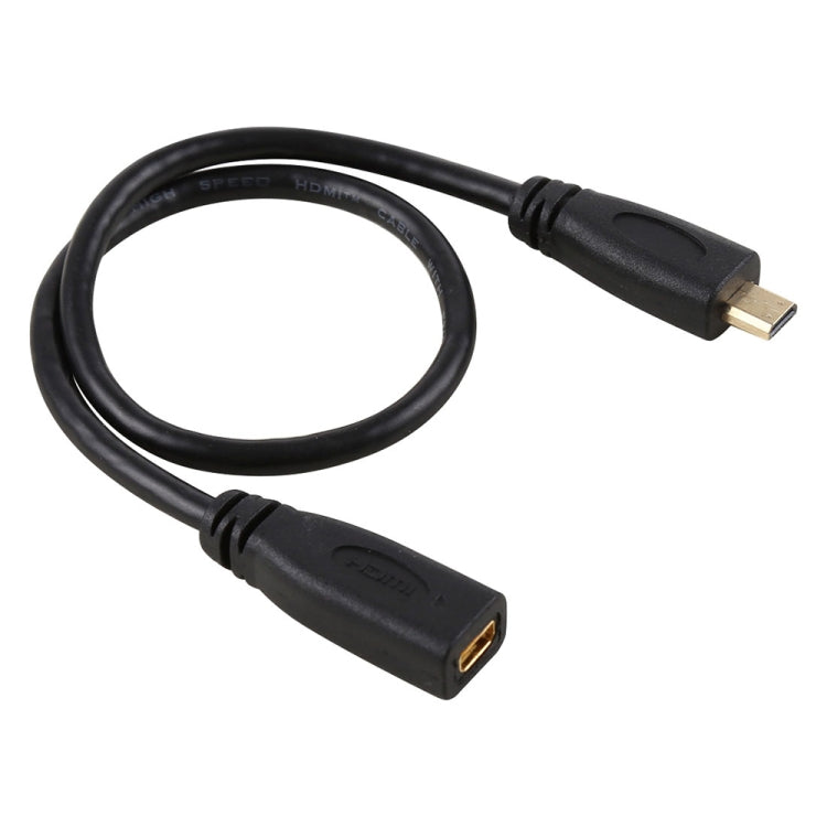 30cm 1080P マイクロHDMI メス-オス 金メッキコネクターアダプターケーブル
