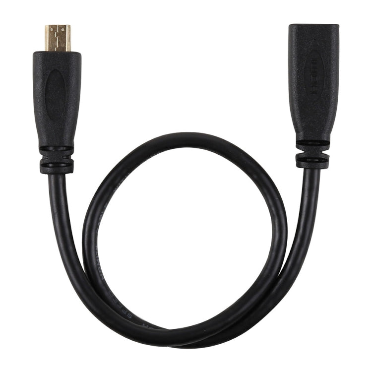 30cm 1080P マイクロHDMI メス-オス 金メッキコネクターアダプターケーブル