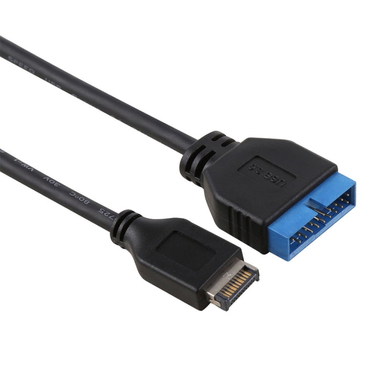 30cm USB 3.1 タイプE - USB 3.0 マザーボード 19ピン オス 拡張ケーブル
