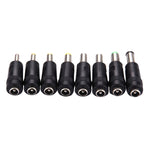 5.5x2.1mm メス - 複数オスインターフェース 8in1 電源アダプターセット HP / Sony / Acer / ASUS / DELL ノートパソコン用、8in1 電源アダプター