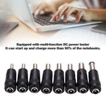 5.5x2.1mm メス - 複数オスインターフェース 8in1 電源アダプターセット HP / Sony / Acer / ASUS / DELL ノートパソコン用、8in1 電源アダプター