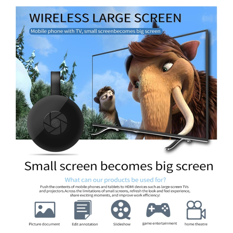 MiraScreen G2 ワイヤレス WiFi ディスプレイドングルレシーバー Airplay Miracast DLNA 1080P RK3660 TVスティック iPhone、Samsung、その他スマートフォン対応、G2 5GHz