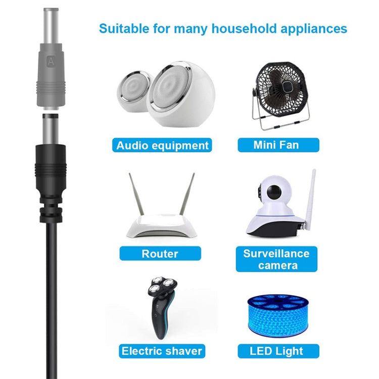12in1 DC電源コード USB 多機能交換プラグ USB充電ケーブル（ブラック）、12in1