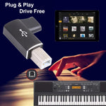 USB-C / タイプC メス - USB 2.0 B MIDI オス アダプター 電子楽器 / プリンター / スキャナー / ピアノ用