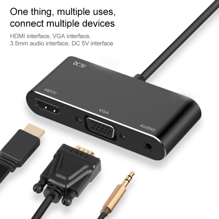 7585B 3イン1 Micro USB / 8ピン / Type-C から VGA / HDTV / AV アダプター モバイル HD スクリーンプレーヤー