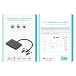 7585B 3イン1 Micro USB / 8ピン / Type-C から VGA / HDTV / AV アダプター モバイル HD スクリーンプレーヤー