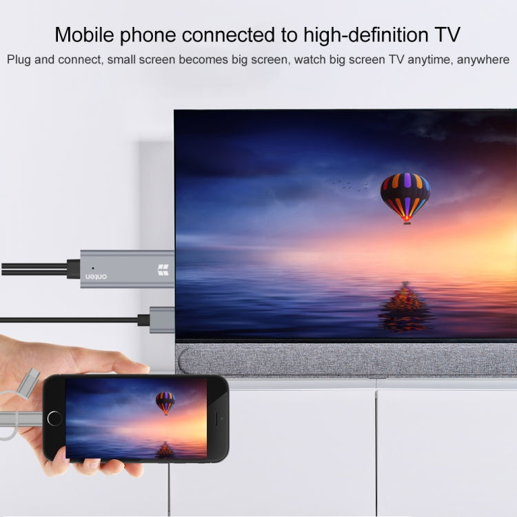 Onten OTN-7537A 3イン1 1080P モバイル HD スクリーンプレーヤーアダプターケーブル、OTN-7537A