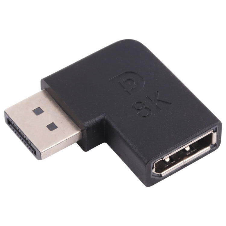 8K DisplayPortオスからDisplayPortメスL字型アダプター、DPオスからDPメスL字型